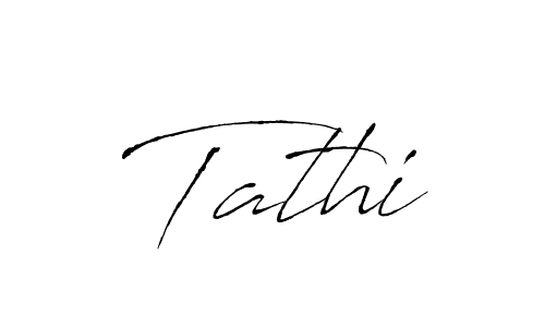 How to make Tathi name signature. Use Antro_Vectra style for creating short signs online. This is the latest handwritten sign. Tathi signature style 6 images and pictures png