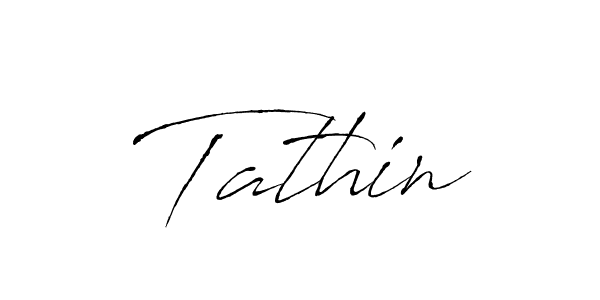 Antro_Vectra is a professional signature style that is perfect for those who want to add a touch of class to their signature. It is also a great choice for those who want to make their signature more unique. Get Tathin name to fancy signature for free. Tathin signature style 6 images and pictures png