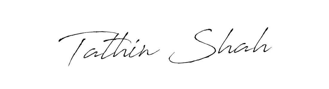 You should practise on your own different ways (Antro_Vectra) to write your name (Tathin Shah) in signature. don't let someone else do it for you. Tathin Shah signature style 6 images and pictures png
