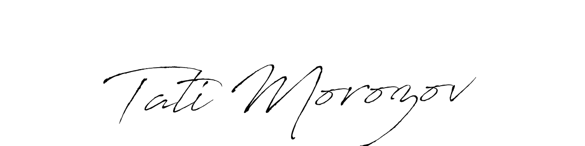 The best way (Antro_Vectra) to make a short signature is to pick only two or three words in your name. The name Tati Morozov include a total of six letters. For converting this name. Tati Morozov signature style 6 images and pictures png