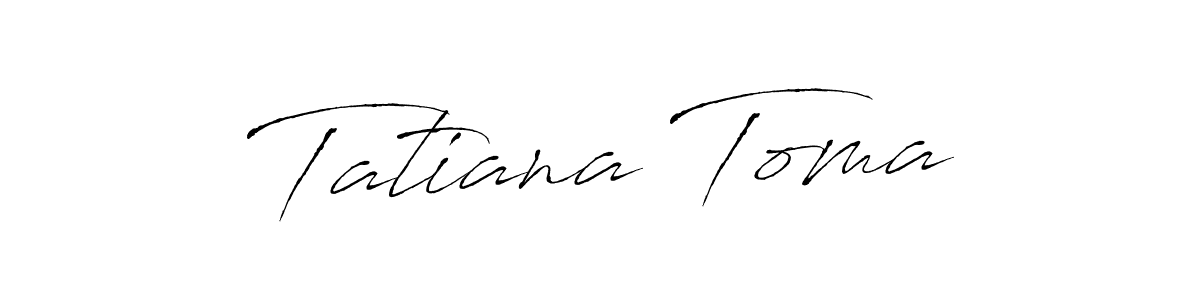 The best way (Antro_Vectra) to make a short signature is to pick only two or three words in your name. The name Tatiana Toma include a total of six letters. For converting this name. Tatiana Toma signature style 6 images and pictures png