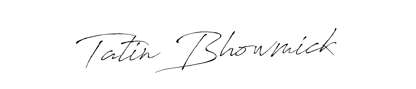 Design your own signature with our free online signature maker. With this signature software, you can create a handwritten (Antro_Vectra) signature for name Tatin Bhowmick. Tatin Bhowmick signature style 6 images and pictures png