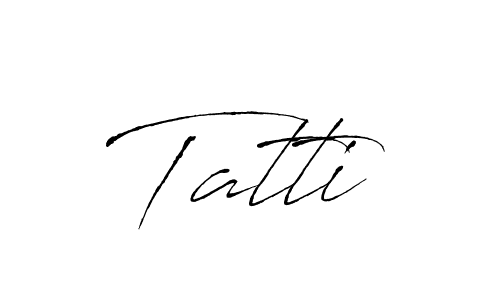 Make a beautiful signature design for name Tatti. With this signature (Antro_Vectra) style, you can create a handwritten signature for free. Tatti signature style 6 images and pictures png