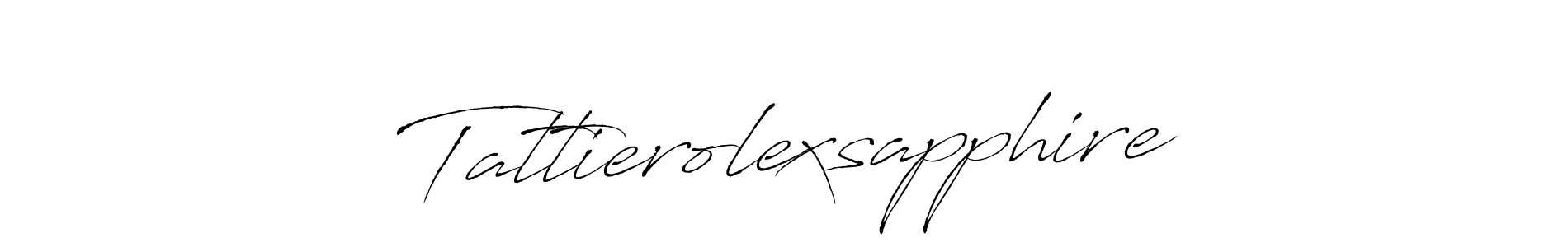 Antro_Vectra is a professional signature style that is perfect for those who want to add a touch of class to their signature. It is also a great choice for those who want to make their signature more unique. Get Tattierolexsapphire name to fancy signature for free. Tattierolexsapphire signature style 6 images and pictures png