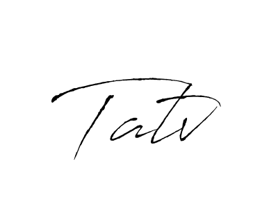 How to make Tatv signature? Antro_Vectra is a professional autograph style. Create handwritten signature for Tatv name. Tatv signature style 6 images and pictures png
