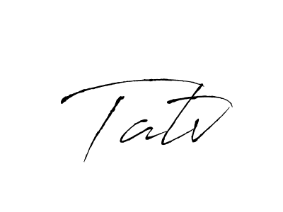 How to make Tatv signature? Antro_Vectra is a professional autograph style. Create handwritten signature for Tatv name. Tatv signature style 6 images and pictures png