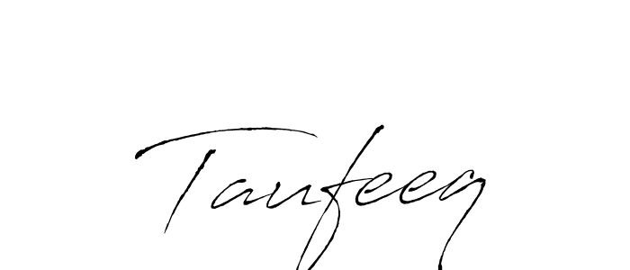 Taufeeq stylish signature style. Best Handwritten Sign (Antro_Vectra) for my name. Handwritten Signature Collection Ideas for my name Taufeeq. Taufeeq signature style 6 images and pictures png