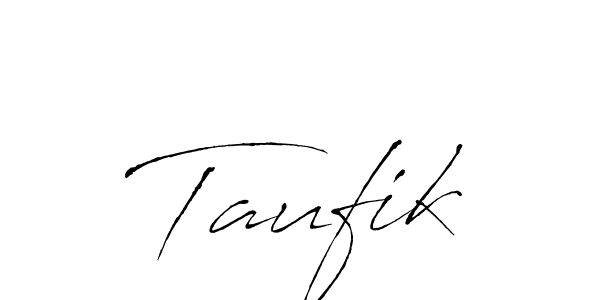 Antro_Vectra is a professional signature style that is perfect for those who want to add a touch of class to their signature. It is also a great choice for those who want to make their signature more unique. Get Taufik name to fancy signature for free. Taufik signature style 6 images and pictures png