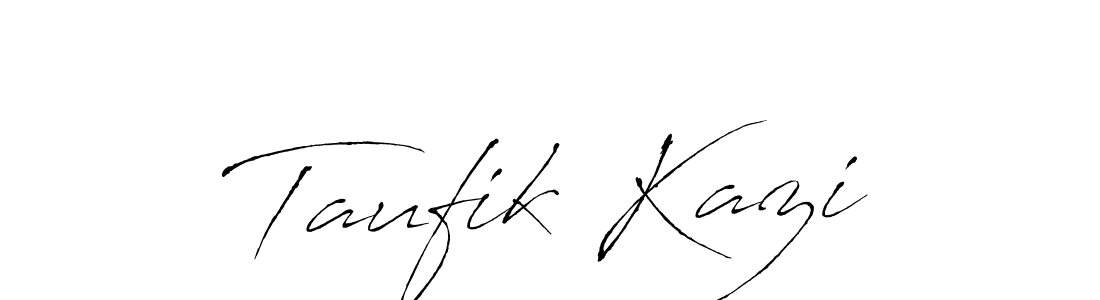 Design your own signature with our free online signature maker. With this signature software, you can create a handwritten (Antro_Vectra) signature for name Taufik Kazi. Taufik Kazi signature style 6 images and pictures png