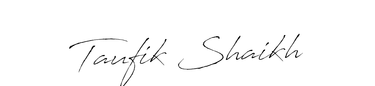 Also we have Taufik Shaikh name is the best signature style. Create professional handwritten signature collection using Antro_Vectra autograph style. Taufik Shaikh signature style 6 images and pictures png