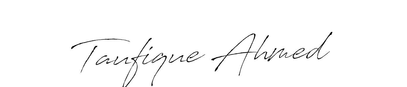 The best way (Antro_Vectra) to make a short signature is to pick only two or three words in your name. The name Taufique Ahmed include a total of six letters. For converting this name. Taufique Ahmed signature style 6 images and pictures png