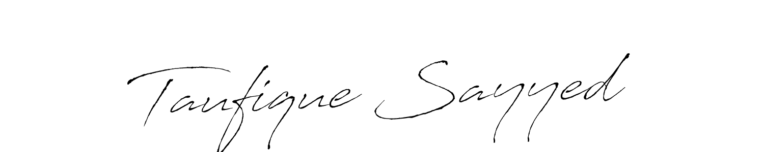 You should practise on your own different ways (Antro_Vectra) to write your name (Taufique Sayyed) in signature. don't let someone else do it for you. Taufique Sayyed signature style 6 images and pictures png