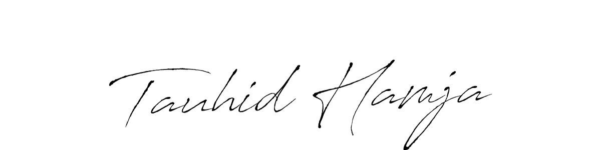 The best way (Antro_Vectra) to make a short signature is to pick only two or three words in your name. The name Tauhid Hamja include a total of six letters. For converting this name. Tauhid Hamja signature style 6 images and pictures png
