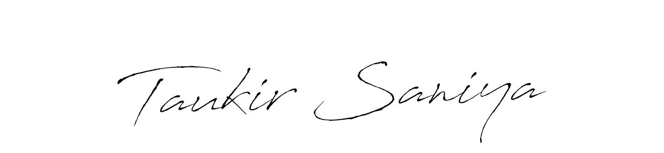 Create a beautiful signature design for name Taukir Saniya. With this signature (Antro_Vectra) fonts, you can make a handwritten signature for free. Taukir Saniya signature style 6 images and pictures png
