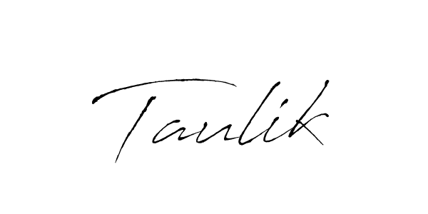 Antro_Vectra is a professional signature style that is perfect for those who want to add a touch of class to their signature. It is also a great choice for those who want to make their signature more unique. Get Taulik name to fancy signature for free. Taulik signature style 6 images and pictures png