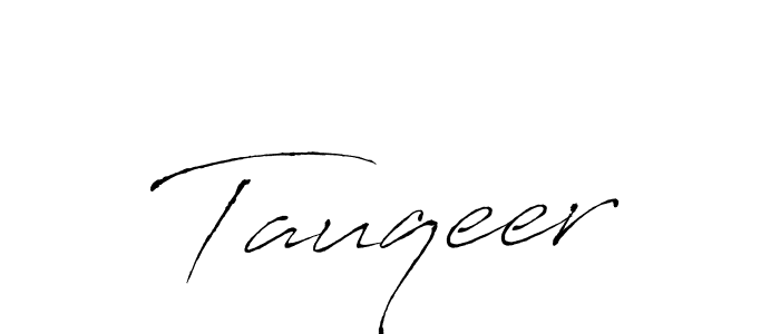 How to make Tauqeer signature? Antro_Vectra is a professional autograph style. Create handwritten signature for Tauqeer name. Tauqeer signature style 6 images and pictures png