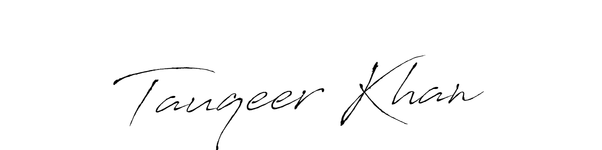 How to make Tauqeer Khan signature? Antro_Vectra is a professional autograph style. Create handwritten signature for Tauqeer Khan name. Tauqeer Khan signature style 6 images and pictures png