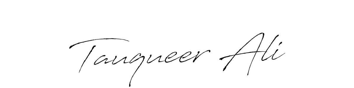 Antro_Vectra is a professional signature style that is perfect for those who want to add a touch of class to their signature. It is also a great choice for those who want to make their signature more unique. Get Tauqueer Ali name to fancy signature for free. Tauqueer Ali signature style 6 images and pictures png