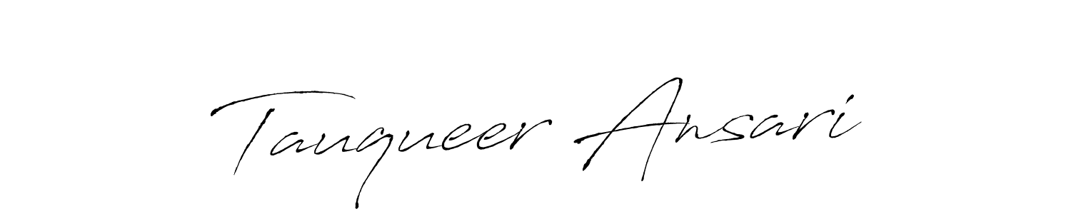 Use a signature maker to create a handwritten signature online. With this signature software, you can design (Antro_Vectra) your own signature for name Tauqueer Ansari. Tauqueer Ansari signature style 6 images and pictures png