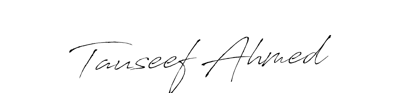 Make a beautiful signature design for name Tauseef Ahmed. With this signature (Antro_Vectra) style, you can create a handwritten signature for free. Tauseef Ahmed signature style 6 images and pictures png