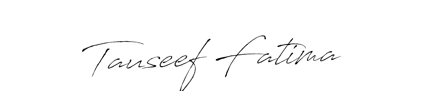 Create a beautiful signature design for name Tauseef Fatima. With this signature (Antro_Vectra) fonts, you can make a handwritten signature for free. Tauseef Fatima signature style 6 images and pictures png