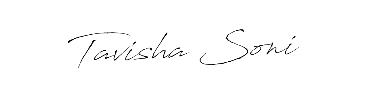 Make a beautiful signature design for name Tavisha Soni. With this signature (Antro_Vectra) style, you can create a handwritten signature for free. Tavisha Soni signature style 6 images and pictures png