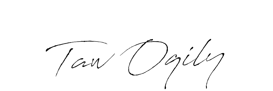 How to make Taw Oqily signature? Antro_Vectra is a professional autograph style. Create handwritten signature for Taw Oqily name. Taw Oqily signature style 6 images and pictures png