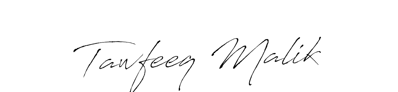 How to make Tawfeeq Malik name signature. Use Antro_Vectra style for creating short signs online. This is the latest handwritten sign. Tawfeeq Malik signature style 6 images and pictures png