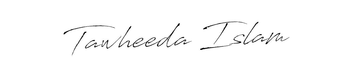 Tawheeda Islam stylish signature style. Best Handwritten Sign (Antro_Vectra) for my name. Handwritten Signature Collection Ideas for my name Tawheeda Islam. Tawheeda Islam signature style 6 images and pictures png