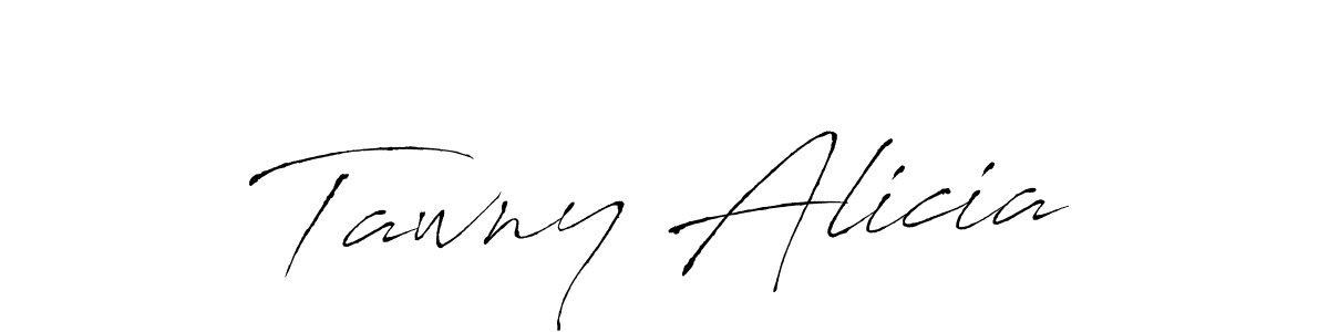 Create a beautiful signature design for name Tawny Alicia. With this signature (Antro_Vectra) fonts, you can make a handwritten signature for free. Tawny Alicia signature style 6 images and pictures png