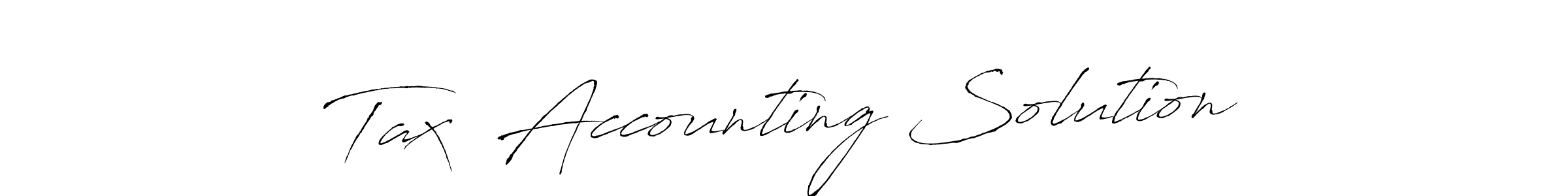 Make a beautiful signature design for name Tax  Accounting Solution. With this signature (Antro_Vectra) style, you can create a handwritten signature for free. Tax  Accounting Solution signature style 6 images and pictures png