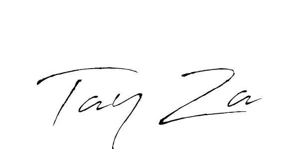 Design your own signature with our free online signature maker. With this signature software, you can create a handwritten (Antro_Vectra) signature for name Tay Za. Tay Za signature style 6 images and pictures png