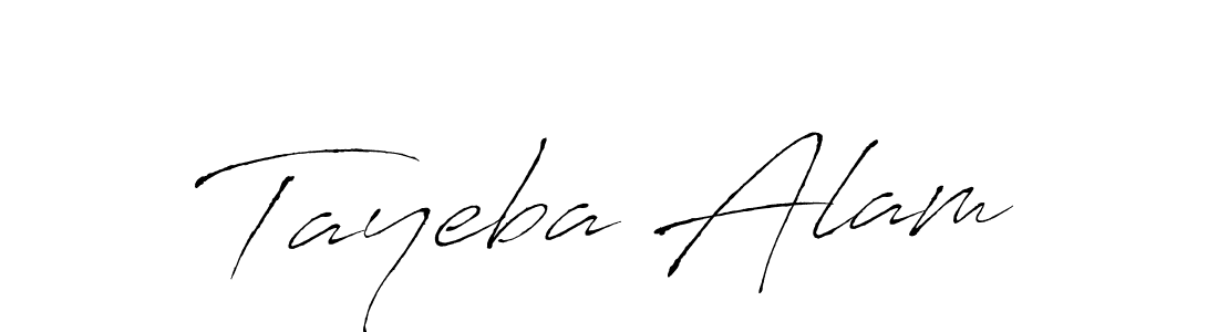 How to make Tayeba Alam name signature. Use Antro_Vectra style for creating short signs online. This is the latest handwritten sign. Tayeba Alam signature style 6 images and pictures png