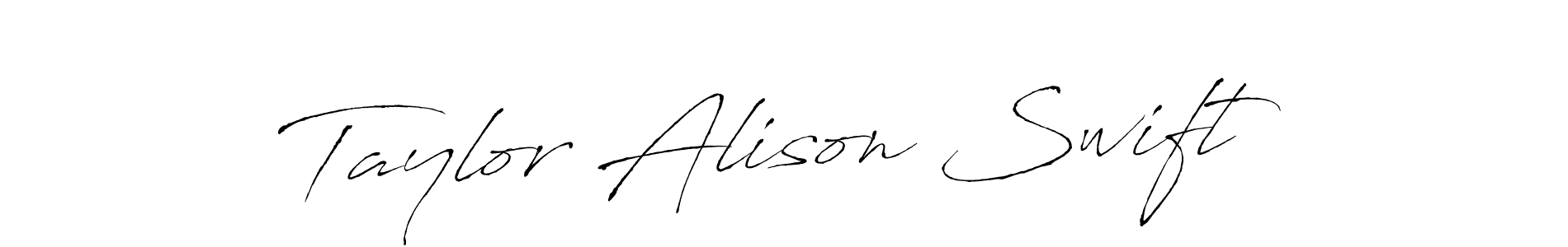 Design your own signature with our free online signature maker. With this signature software, you can create a handwritten (Antro_Vectra) signature for name Taylor Alison Swift. Taylor Alison Swift signature style 6 images and pictures png