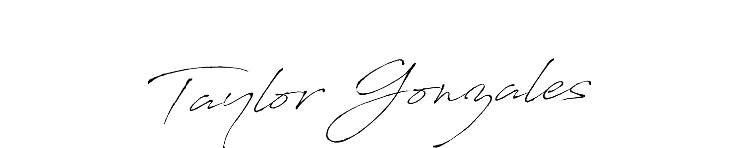 Make a beautiful signature design for name Taylor Gonzales. With this signature (Antro_Vectra) style, you can create a handwritten signature for free. Taylor Gonzales signature style 6 images and pictures png