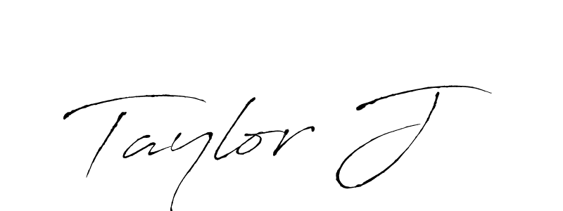 Taylor J stylish signature style. Best Handwritten Sign (Antro_Vectra) for my name. Handwritten Signature Collection Ideas for my name Taylor J. Taylor J signature style 6 images and pictures png