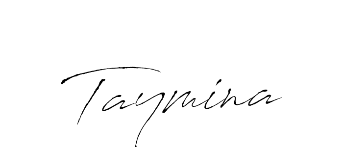 Use a signature maker to create a handwritten signature online. With this signature software, you can design (Antro_Vectra) your own signature for name Taymina. Taymina signature style 6 images and pictures png