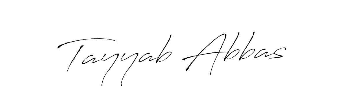 Tayyab Abbas stylish signature style. Best Handwritten Sign (Antro_Vectra) for my name. Handwritten Signature Collection Ideas for my name Tayyab Abbas. Tayyab Abbas signature style 6 images and pictures png