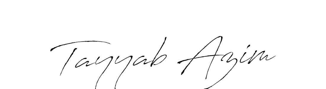 Make a beautiful signature design for name Tayyab Azim. With this signature (Antro_Vectra) style, you can create a handwritten signature for free. Tayyab Azim signature style 6 images and pictures png