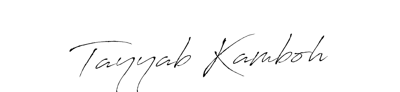 Also we have Tayyab Kamboh name is the best signature style. Create professional handwritten signature collection using Antro_Vectra autograph style. Tayyab Kamboh signature style 6 images and pictures png