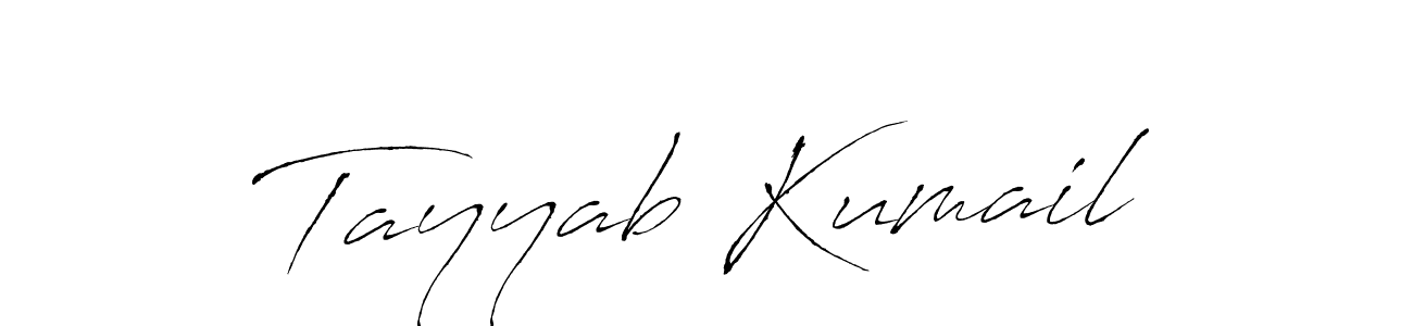 You should practise on your own different ways (Antro_Vectra) to write your name (Tayyab Kumail) in signature. don't let someone else do it for you. Tayyab Kumail signature style 6 images and pictures png