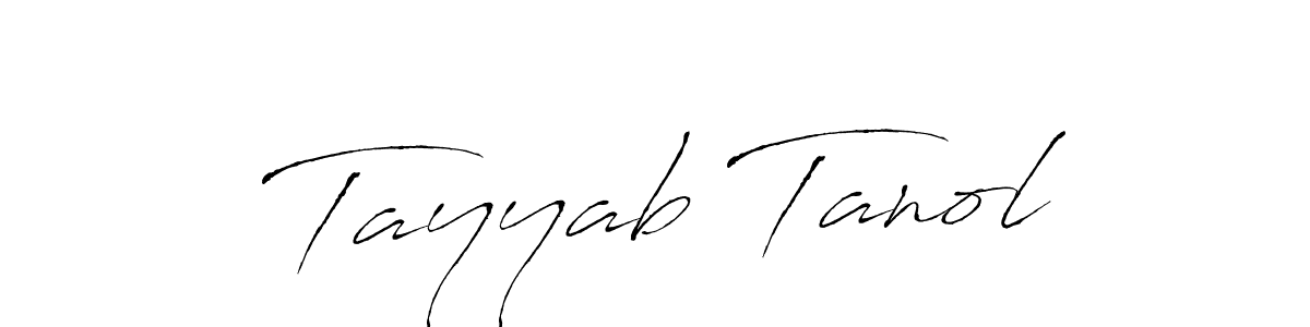 The best way (Antro_Vectra) to make a short signature is to pick only two or three words in your name. The name Tayyab Tanol include a total of six letters. For converting this name. Tayyab Tanol signature style 6 images and pictures png