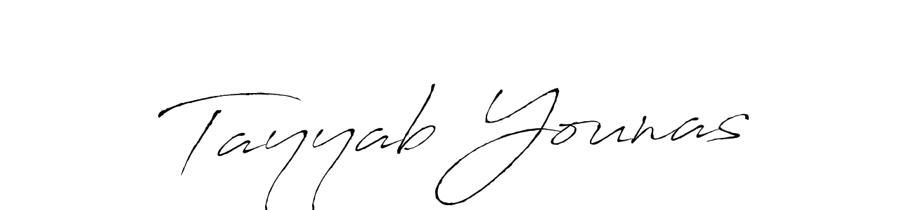 Antro_Vectra is a professional signature style that is perfect for those who want to add a touch of class to their signature. It is also a great choice for those who want to make their signature more unique. Get Tayyab Younas name to fancy signature for free. Tayyab Younas signature style 6 images and pictures png