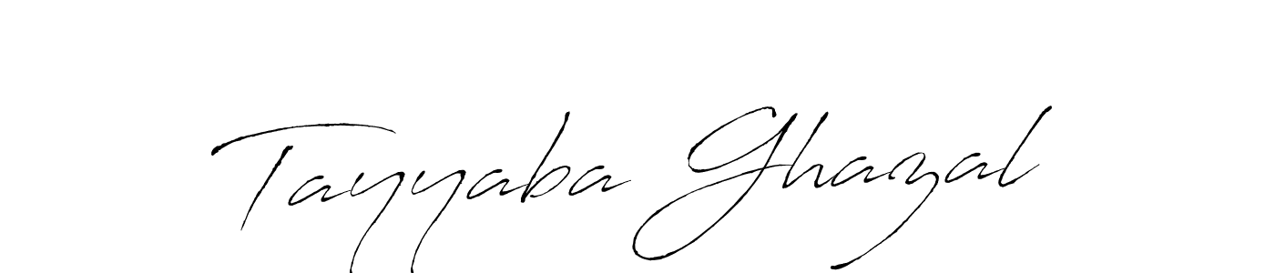 You should practise on your own different ways (Antro_Vectra) to write your name (Tayyaba Ghazal) in signature. don't let someone else do it for you. Tayyaba Ghazal signature style 6 images and pictures png