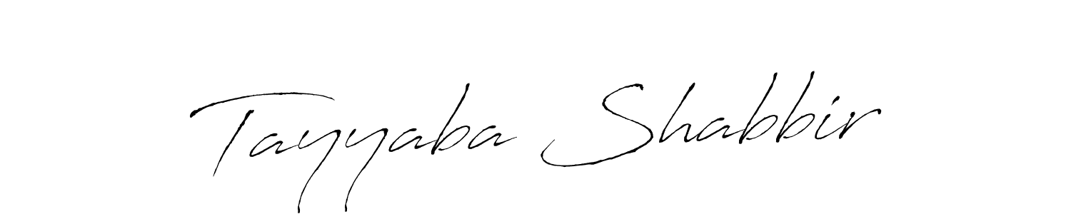 Design your own signature with our free online signature maker. With this signature software, you can create a handwritten (Antro_Vectra) signature for name Tayyaba Shabbir. Tayyaba Shabbir signature style 6 images and pictures png