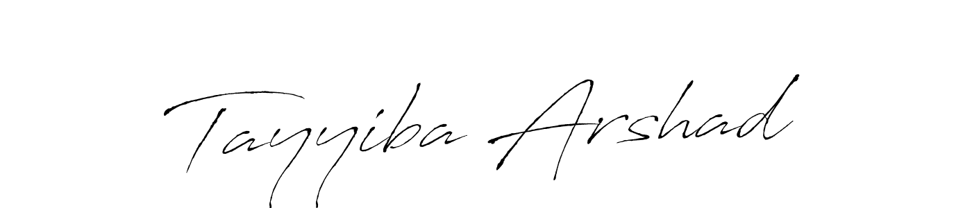 Design your own signature with our free online signature maker. With this signature software, you can create a handwritten (Antro_Vectra) signature for name Tayyiba Arshad. Tayyiba Arshad signature style 6 images and pictures png