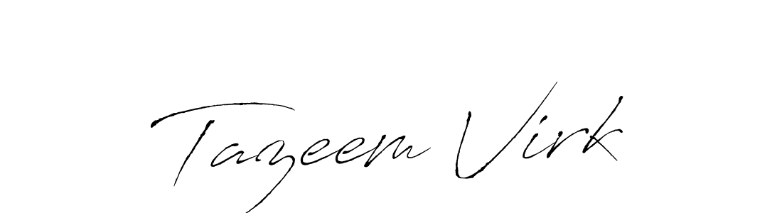 How to make Tazeem Virk name signature. Use Antro_Vectra style for creating short signs online. This is the latest handwritten sign. Tazeem Virk signature style 6 images and pictures png