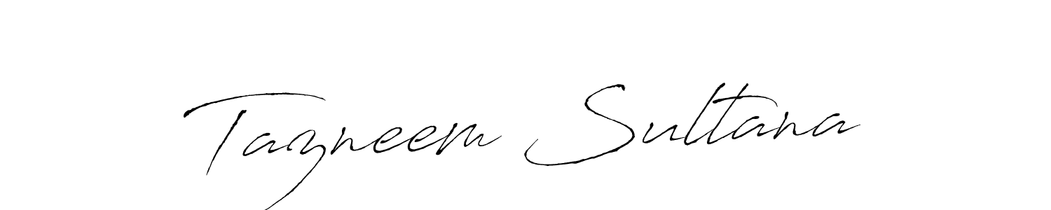 Create a beautiful signature design for name Tazneem Sultana. With this signature (Antro_Vectra) fonts, you can make a handwritten signature for free. Tazneem Sultana signature style 6 images and pictures png