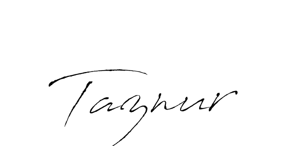 Make a beautiful signature design for name Taznur. With this signature (Antro_Vectra) style, you can create a handwritten signature for free. Taznur signature style 6 images and pictures png