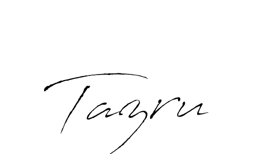 How to make Tazru signature? Antro_Vectra is a professional autograph style. Create handwritten signature for Tazru name. Tazru signature style 6 images and pictures png
